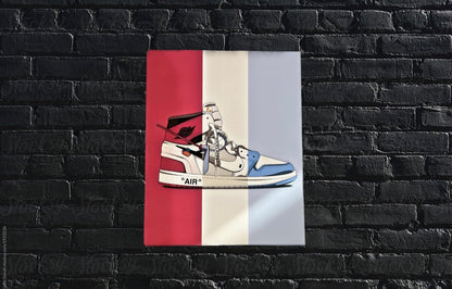 Jordan Air High Top  - Red White and Blue Artwork