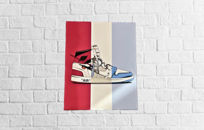 Jordan Air High Top  - Red White and Blue Artwork