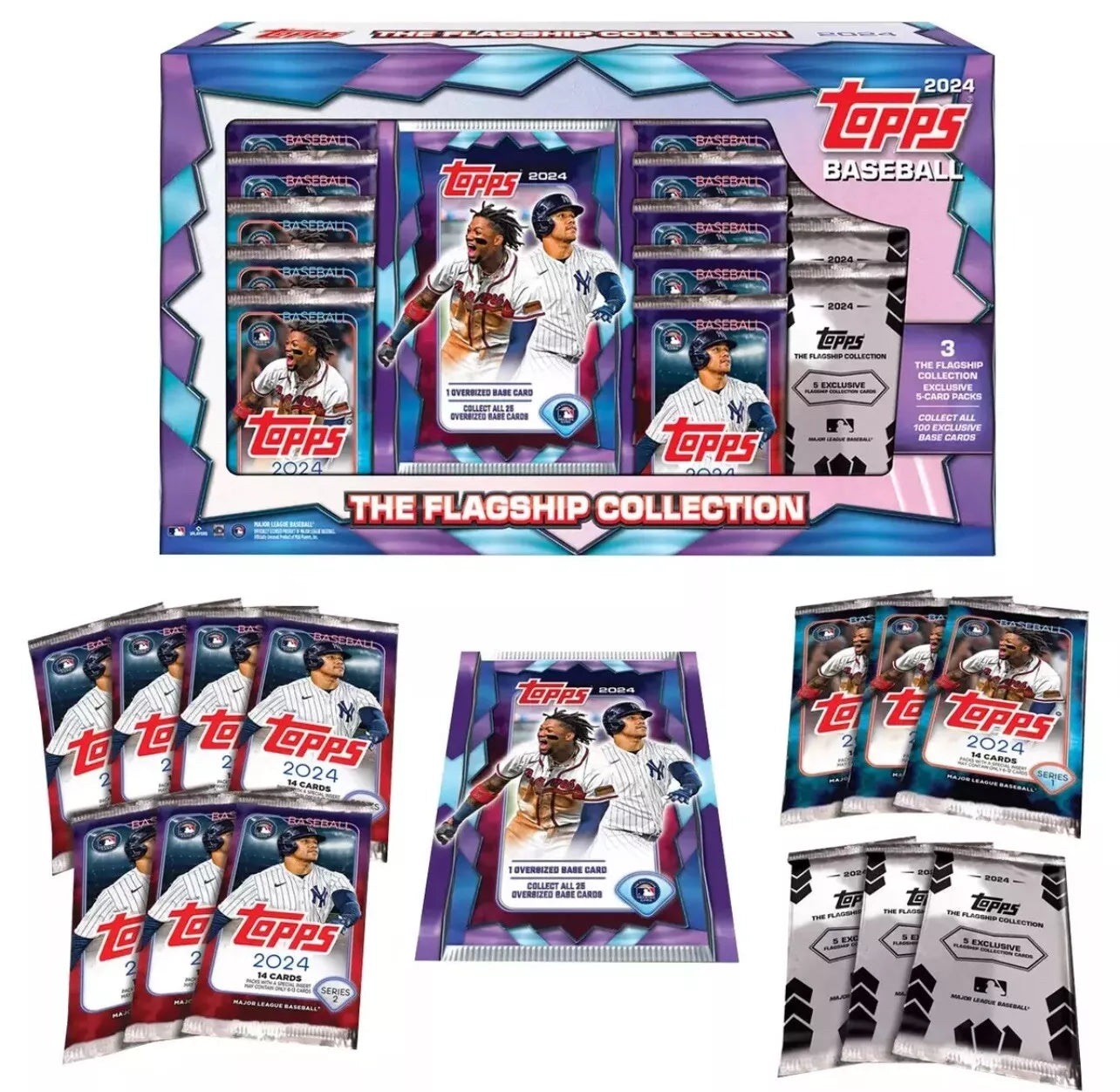 MLB Topps 2024 Series 1 & 2 Baseball The Flagship Collection Exclusive Trading Card Box