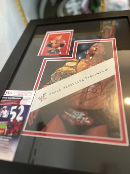 Dwayne 'The Rock' Johnson Signed Photo/Frame - COA JSA