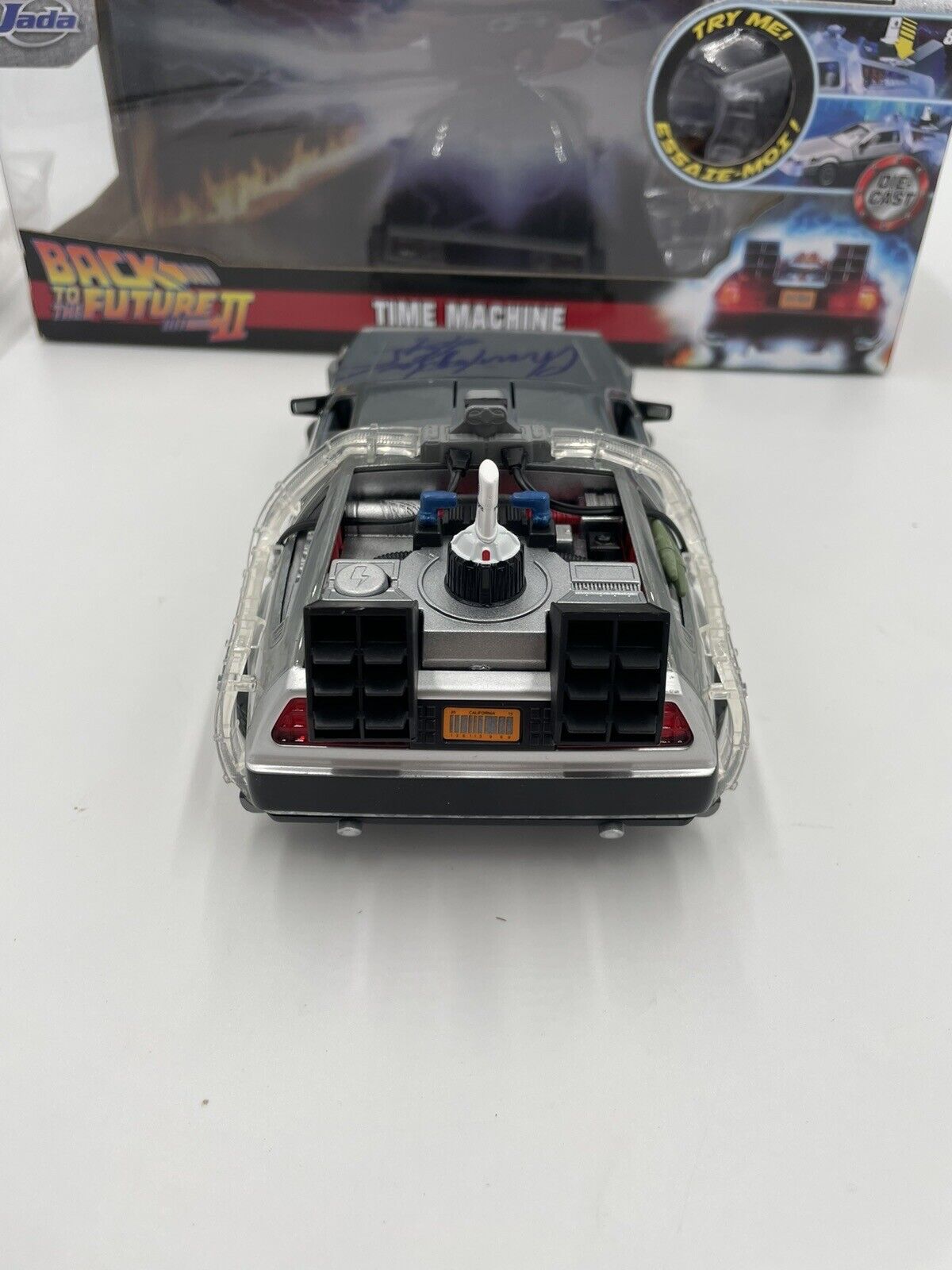 Christopher Lloyd Autographed Delorean DieCast Back to the Future II CIB w/COA