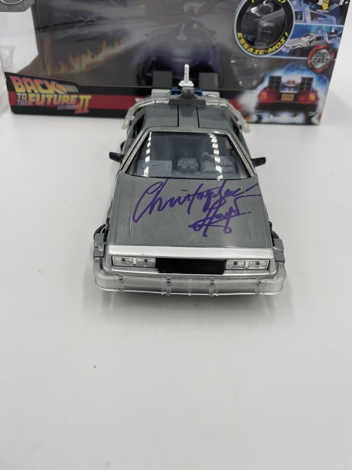 Christopher Lloyd Autographed Delorean DieCast Back to the Future II CIB w/COA